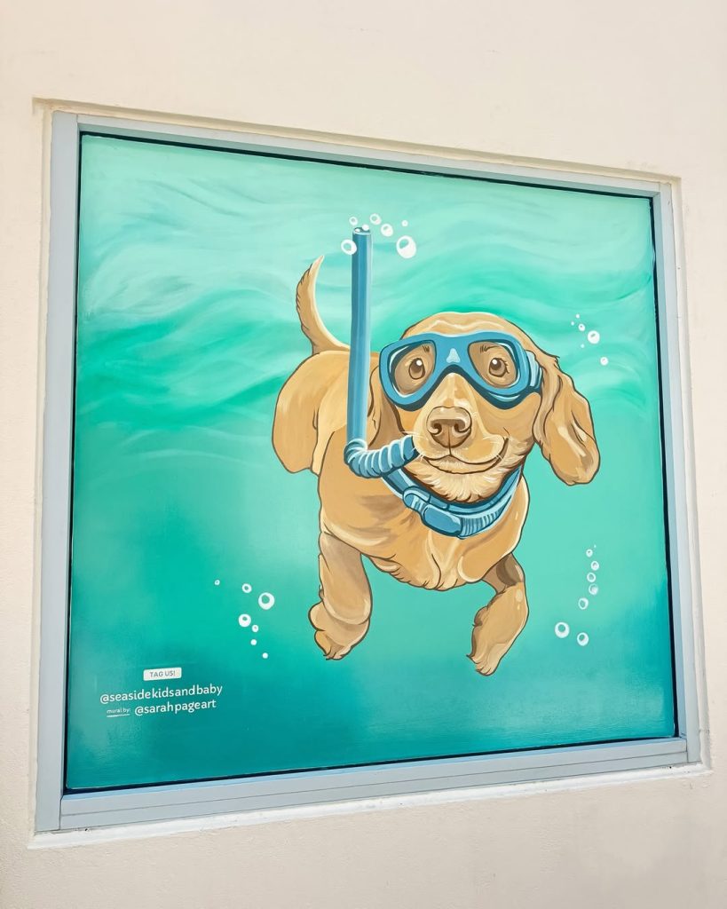 seaside florida art kids and baby bud the dachshund 30a