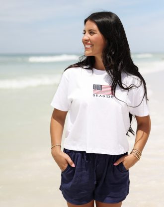 White American Flag Seaside Tee